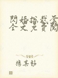 闪婚总裁套路深全文免费阅读