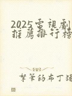 2025电视剧推荐排行榜前十名正在热播剧