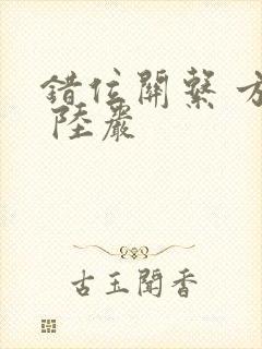 错位关系 方糖 陆岩