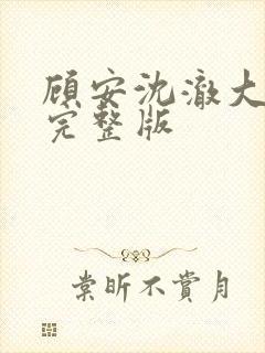 顾安沈澈大结局完整版