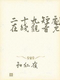 二十九短剧全集在线观看免费播放封面