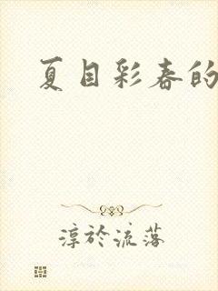 夏目彩春的av封面