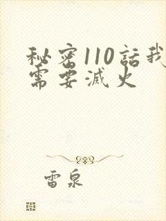 秘密110话我需要灭火