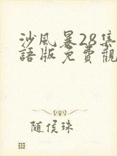 沙风暴28集国语版免费观看