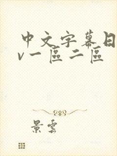 中文字幕日韩av一区二区