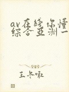 av在线你懂的综合亚洲一区