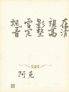 飘雪影视在线观看完整高清封面