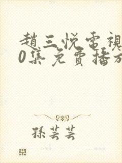 赵三悦电视剧40集免费播放封面