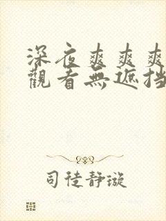 深夜爽爽爽在线观看无遮挡