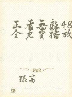 正者无敌48集全免费播放封面