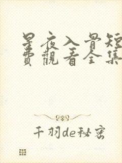 星夜入骨短剧免费观看全集完整版