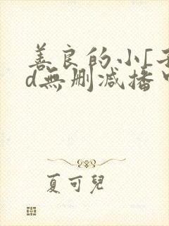 善良的小[子hd无删减播中文封面