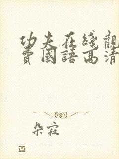 功夫在线观看免费国语高清