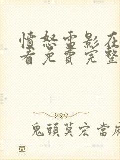 愤怒电影在线观看免费完整版