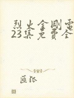 烈火金刚电视剧23集免费全部播放封面