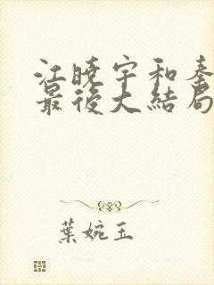 江晓宇和秦子瑶最后大结局