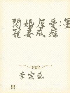 闪婚厚爱:墨少宠妻成瘾