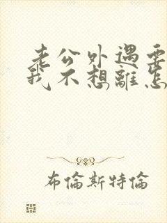 老公外遇要离婚我不想离怎么办