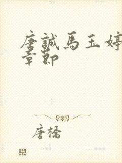 唐诚马玉婷最新章节