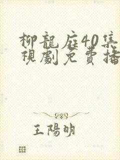 柳龙庭40集电视剧免费播放