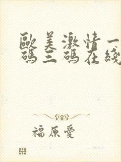 欧美激情一码二码三码在线封面