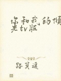 你和我的倾城时光tv版