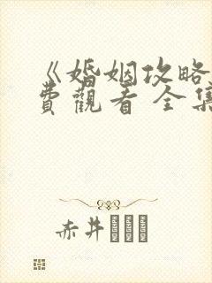 《婚姻攻略》免费观看 全集封面