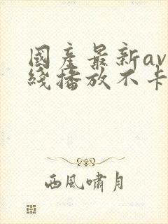 国产最新av在线播放不卡