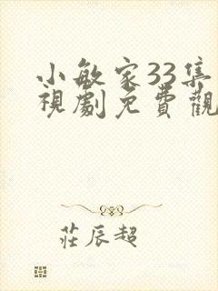 小敏家33集电视剧免费观看
