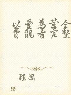 以爱为营全集免费观看完整版电视剧封面