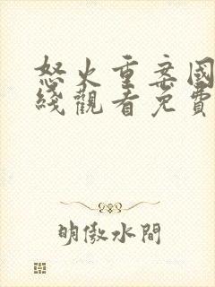 怒火重案国语在线观看免费完整版