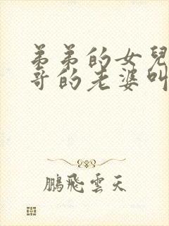 弟弟的女儿叫哥哥的老婆叫什么封面