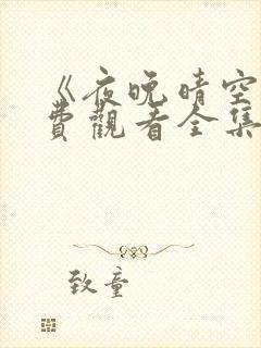 《夜晚晴空》免费观看全集高清