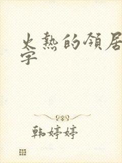 火热的领居中文字