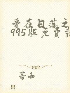 爱在日落之前1995版免费观看