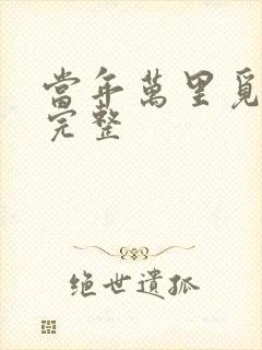 当年万里觅封侯完整