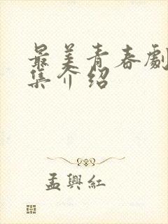 最美青春剧情分集介绍封面