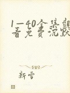 1—40全集观看免费沉默的荣耀封面