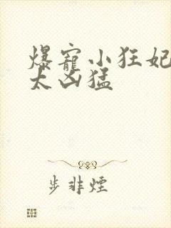 爆宠小狂妃皇叔太凶猛封面