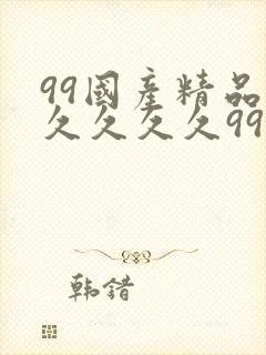 99国产精品久久久久久99封面