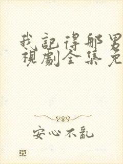 我记得那男孩电视剧全集免费观看