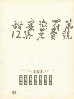 甜蜜惩罚第一季12集免费观看完整版封面