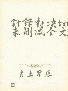 针锋对决txt未删减全文+番外