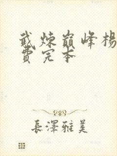 武炼巅峰杨开免费完本