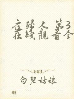 夜归人 第3季在线观看全集免费播放