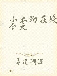 小土狗在线阅读全文