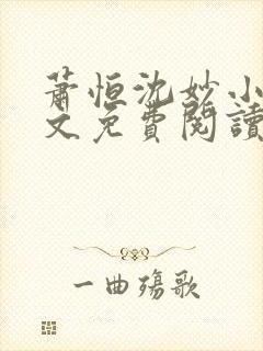 萧恒沈妙小说全文免费阅读封面