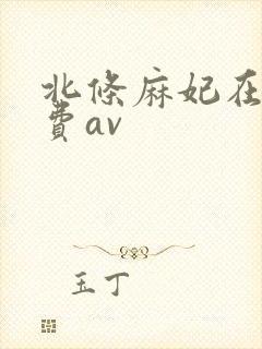 北条麻妃在线免费av