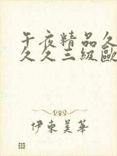 午夜精品久久久久久三级欧美