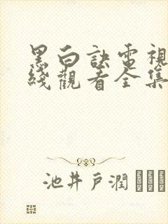 黑白诀电视剧在线观看全集免费封面